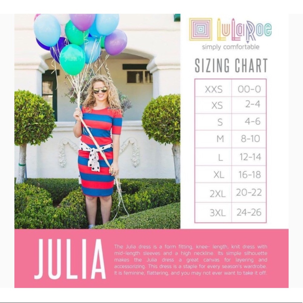 3/$20 LulaRoe | Julia floral print dress - Picture 7 of 8